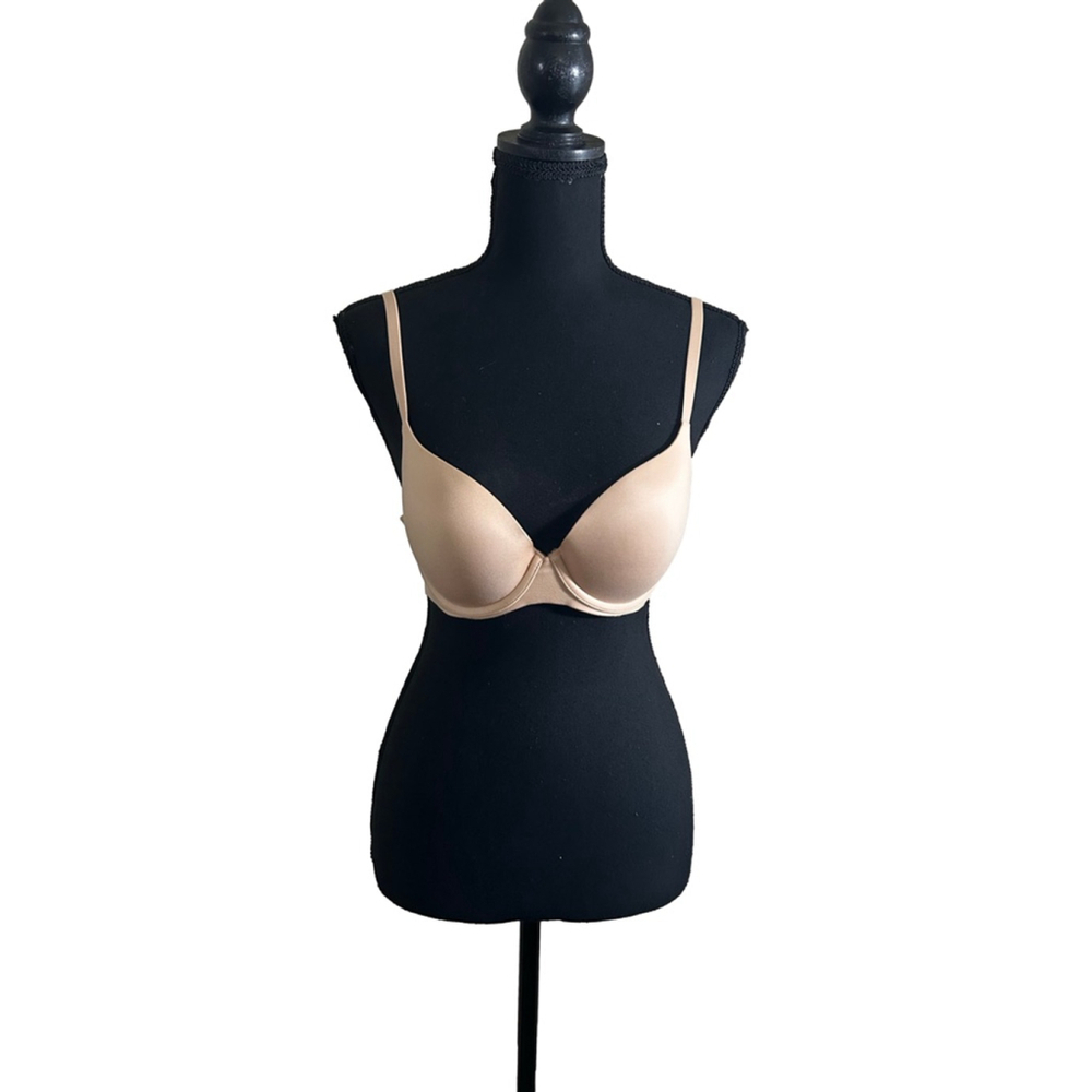 Aerie Real Sunnie Demi Bra 34C | Nude, Medium Lift & Push